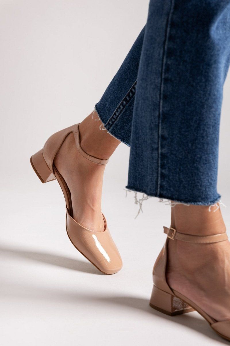 Μπαλαρίνες λουστρίνι TFP - Biscuit - thefashionproject.gr - TFP