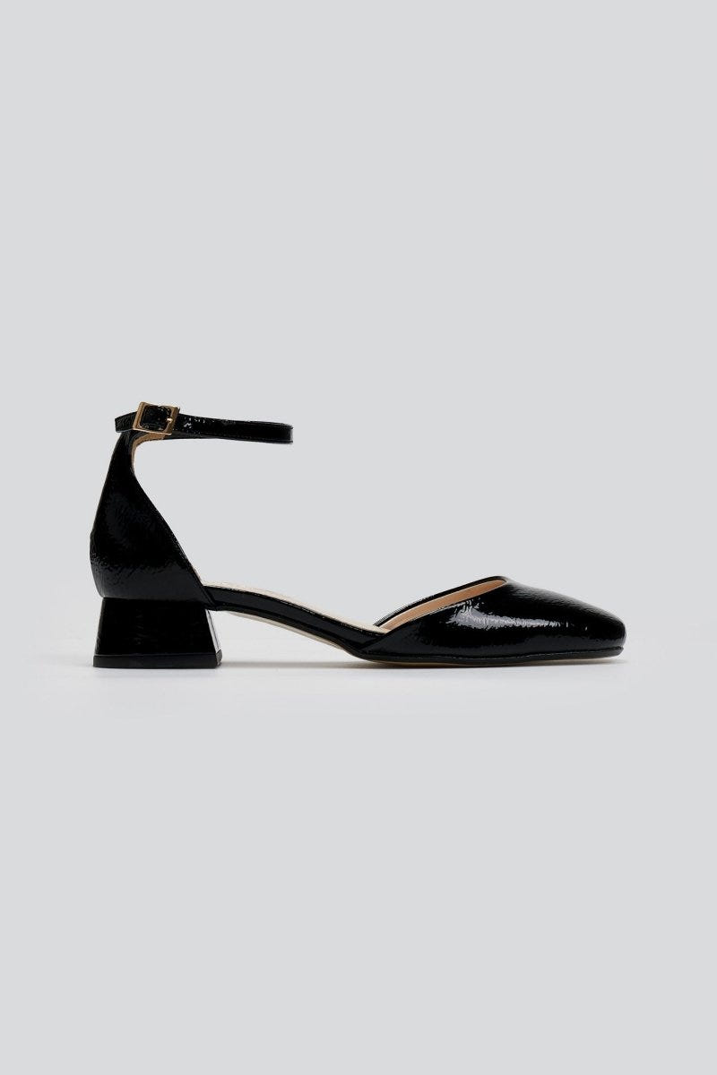 Μπαλαρίνες λουστρίνι TFP - Μαύρο - thefashionproject.gr - TFP
