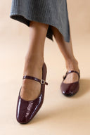 Μπαλαρίνες λουστρίνι TFP - Μπορντό - thefashionproject.gr - TFP