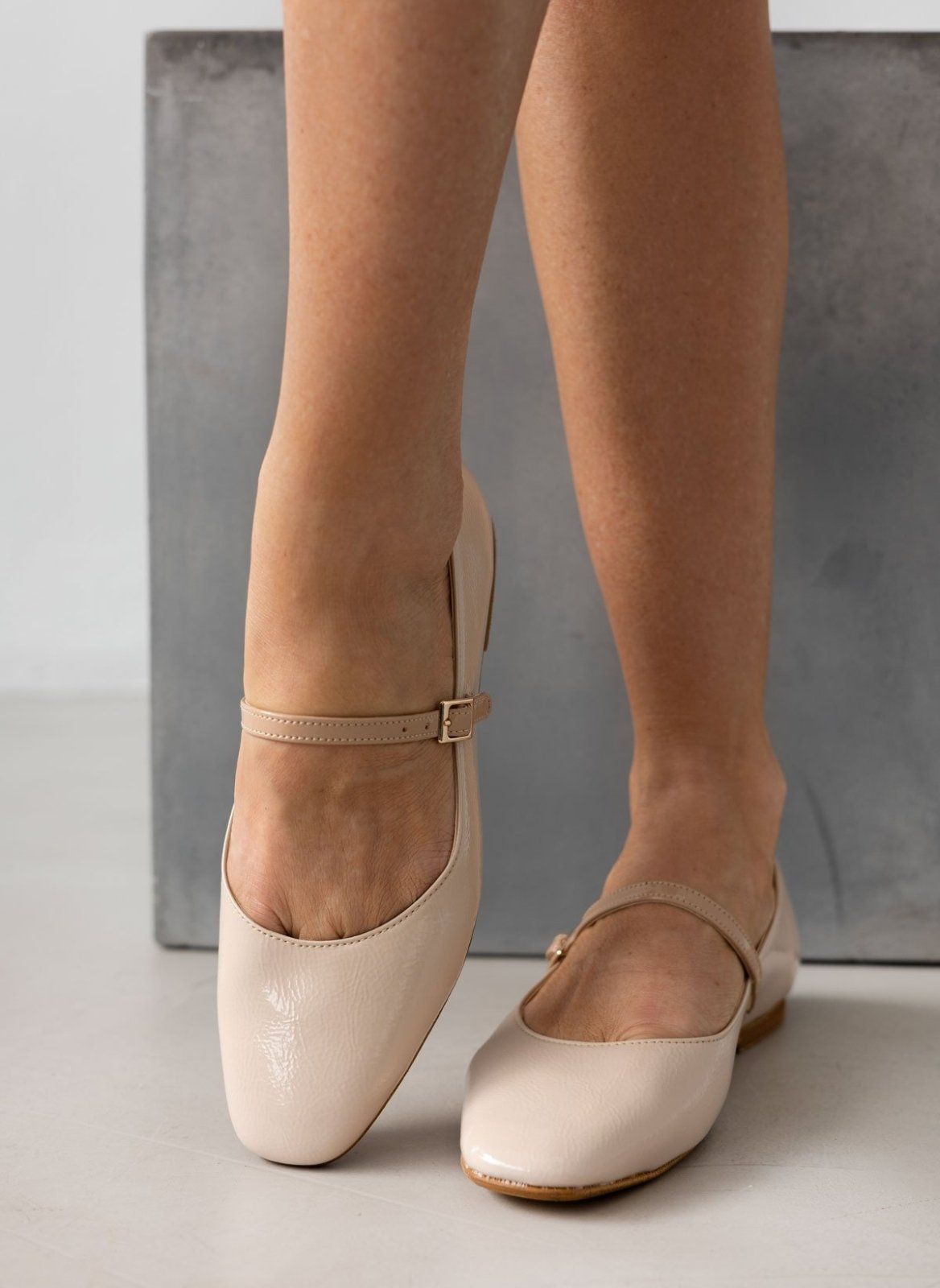 Μπαλαρίνες λουστρίνι TFP - Nude - thefashionproject.gr - TFP