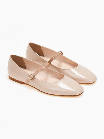 Μπαλαρίνες λουστρίνι TFP - Nude - thefashionproject.gr - TFP