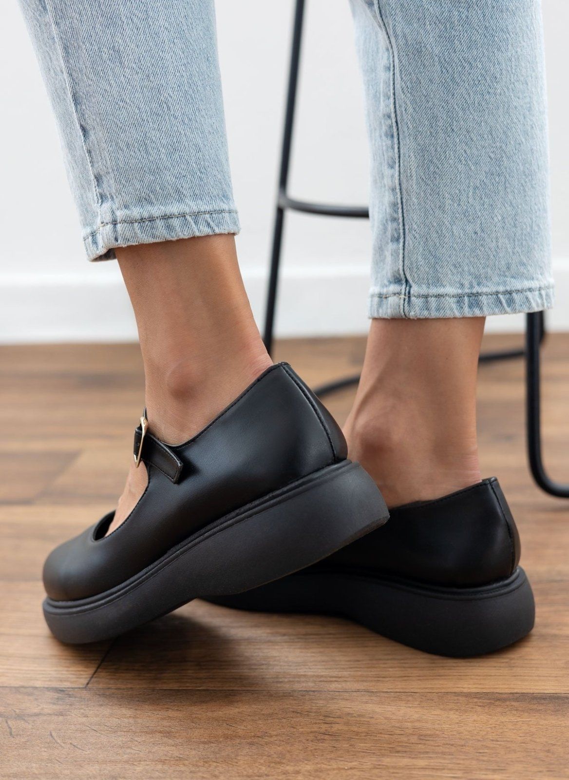 Μπαλαρίνες Mary Jane Estil - Μαύρο - thefashionproject.gr - Estil