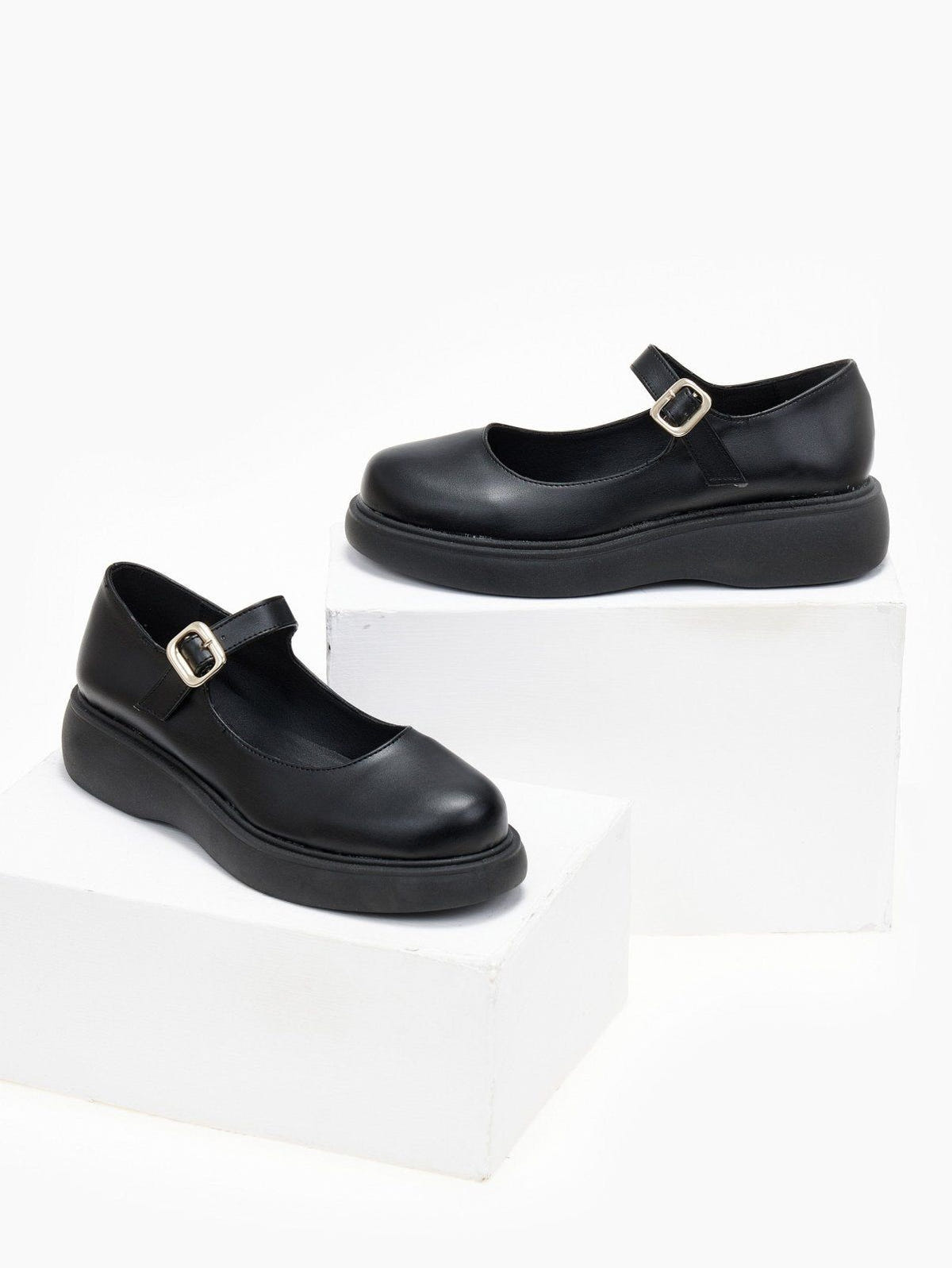 Μπαλαρίνες Mary Jane Estil - Μαύρο - thefashionproject.gr - Estil