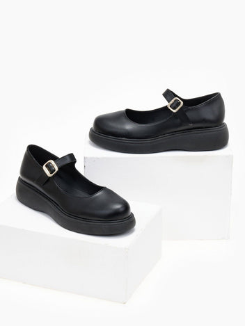 Μπαλαρίνες Mary Jane Estil - Μαύρο - thefashionproject.gr - Estil