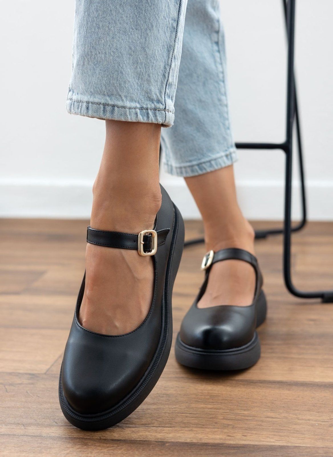Μπαλαρίνες Mary Jane Estil - Μαύρο - thefashionproject.gr - Estil