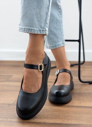 Μπαλαρίνες Mary Jane Estil - Μαύρο - thefashionproject.gr - Estil
