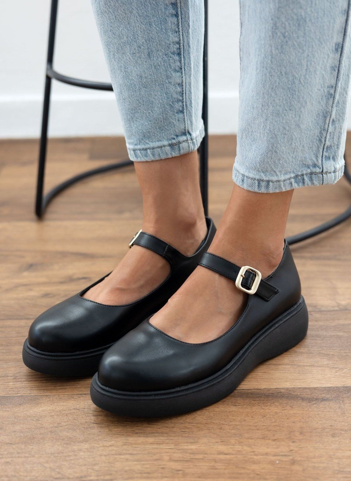 Μπαλαρίνες Mary Jane Estil - Μαύρο - thefashionproject.gr - Estil