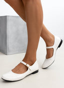 Μπαλαρίνες Mary Janes με λουράκι Estil - Πάγου - thefashionproject.gr - Estil