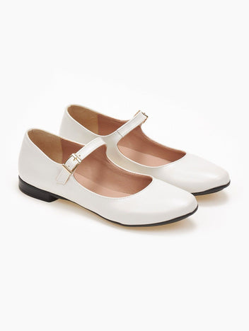 Μπαλαρίνες Mary Janes με λουράκι Estil - Πάγου - thefashionproject.gr - Estil