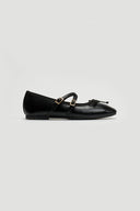 Μπαλαρίνες mat με λουράκια ERYNN - Μαύρο - thefashionproject.gr - ERYNN