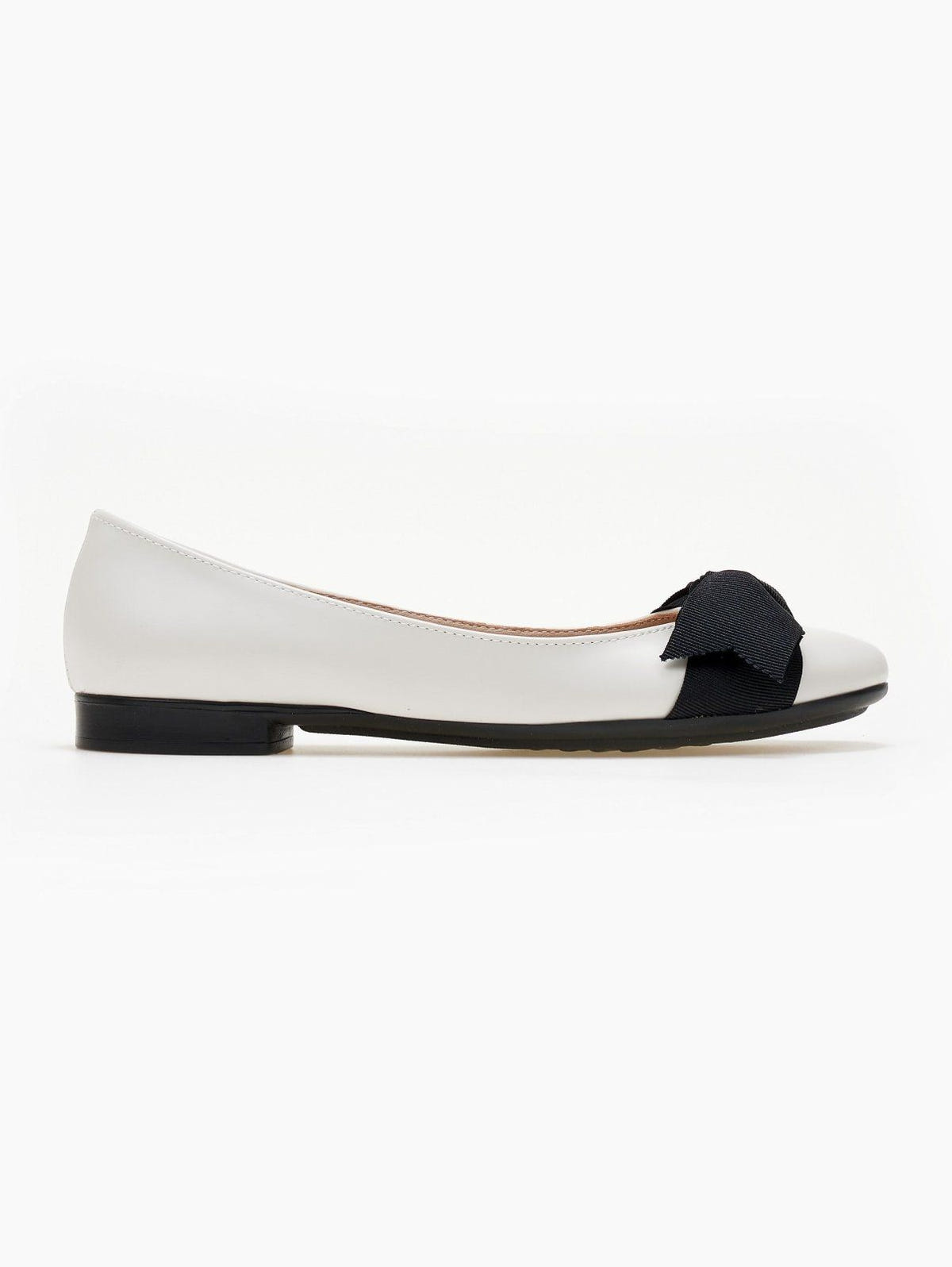 Μπαλαρίνες με φιόγκο Estil - Λευκό - thefashionproject.gr - Estil