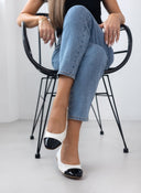 Μπαλαρίνες με καπιτονέ σχέδιο Erynn - Λευκό - thefashionproject.gr - ERYNN