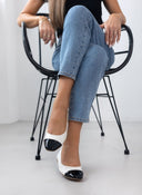 Μπαλαρίνες με καπιτονέ σχέδιο Erynn - Λευκό - thefashionproject.gr - ERYNN