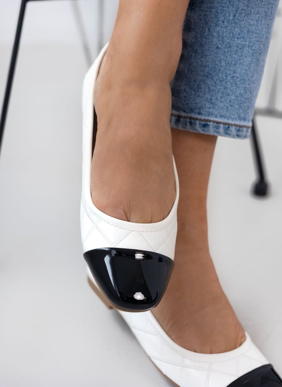 Μπαλαρίνες με καπιτονέ σχέδιο Erynn - Λευκό - thefashionproject.gr - ERYNN