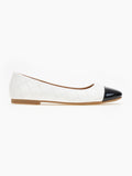 Μπαλαρίνες με καπιτονέ σχέδιο Erynn - Λευκό - thefashionproject.gr - ERYNN