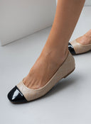 Μπαλαρίνες με καπιτονέ σχέδιο Erynn - Μπεζ - thefashionproject.gr - ERYNN