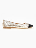 Μπαλαρίνες με καπιτονέ σχέδιο Erynn - Χρυσό - thefashionproject.gr - ERYNN