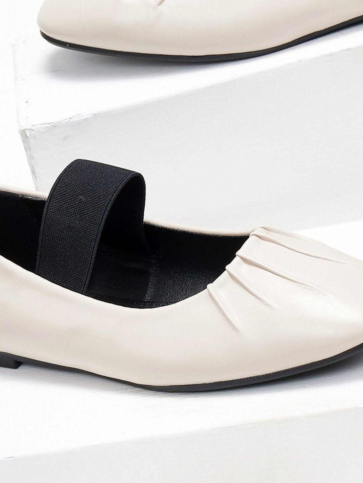 Μπαλαρίνες με λάστιχο - Μπεζ - thefashionproject.gr - La Bottine Souriante