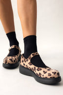 Μπαλαρίνες με ponyskin Mary Janes Estil - Leopard - thefashionproject.gr - Estil