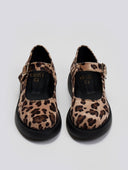 Μπαλαρίνες με ponyskin Mary Janes Estil - Leopard - thefashionproject.gr - Estil