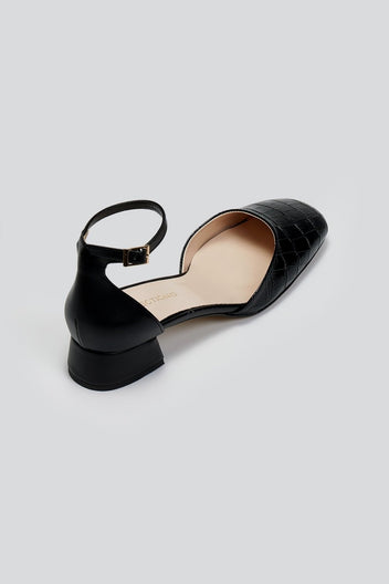 Μπαλαρίνες με print TFP - Μαύρο - thefashionproject.gr - TFP