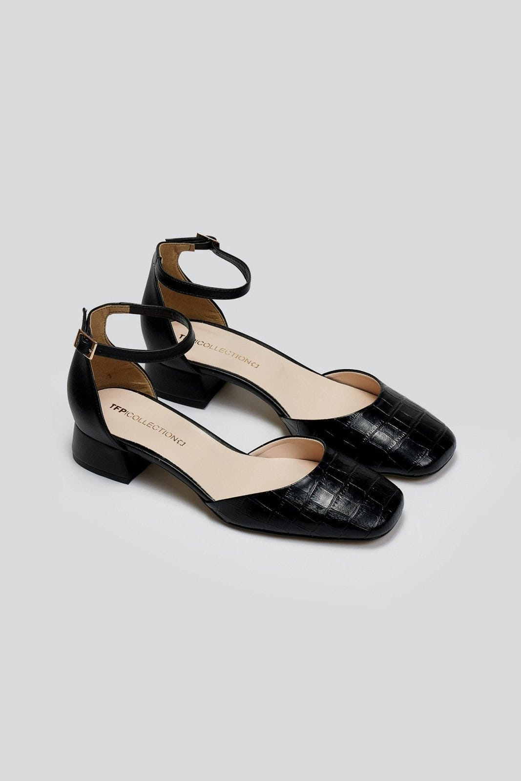 Μπαλαρίνες με print TFP - Μαύρο - thefashionproject.gr - TFP