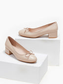 Μπαλαρίνες με τακούνι - Μπεζ - thefashionproject.gr - CM Paris