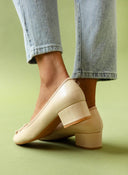 Μπαλαρίνες με τακούνι - Μπεζ - thefashionproject.gr - CM Paris