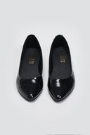 Μπαλαρίνες μυτερές λουστρίνι Estil - Μαύρο - thefashionproject.gr - Estil