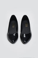 Μπαλαρίνες μυτερές λουστρίνι Estil - Μαύρο - thefashionproject.gr - Estil