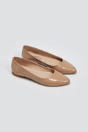 Μπαλαρίνες μυτερές λουστρίνι Estil - Nude - thefashionproject.gr - Estil