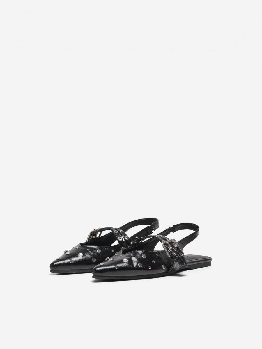 Μπαλαρίνες μυτερές λουστρίνι ONLY 15340903 - Μαύρο - thefashionproject.gr - ONLY