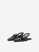 Μπαλαρίνες μυτερές λουστρίνι ONLY 15340903 - Μαύρο - thefashionproject.gr - ONLY