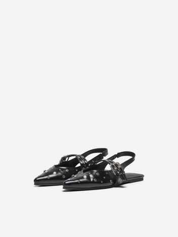 Μπαλαρίνες μυτερές λουστρίνι ONLY 15340903 - Μαύρο - thefashionproject.gr - ONLY