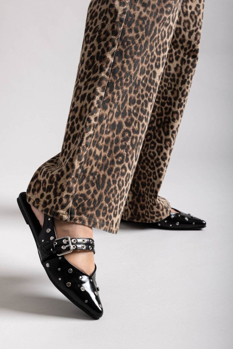 Μπαλαρίνες μυτερές λουστρίνι ONLY 15340903 - Μαύρο - thefashionproject.gr - ONLY