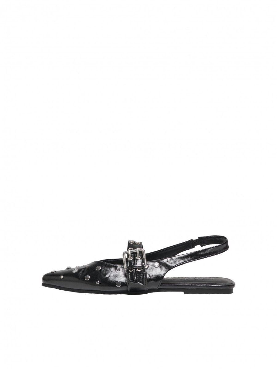 Μπαλαρίνες μυτερές λουστρίνι ONLY 15340903 - Μαύρο - thefashionproject.gr - ONLY