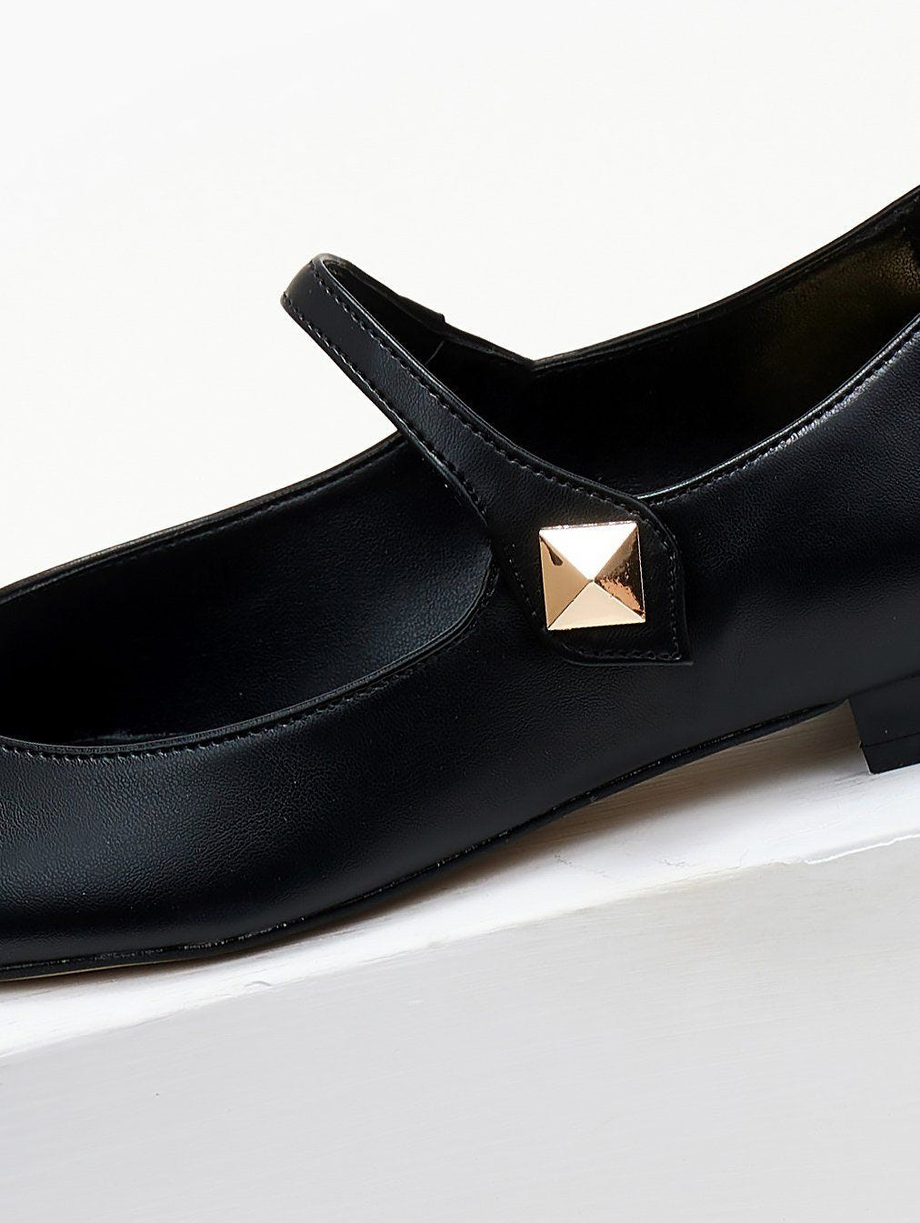 Μπαλαρίνες μυτερές Mary Janes TFP - Μαύρο - thefashionproject.gr - TFP
