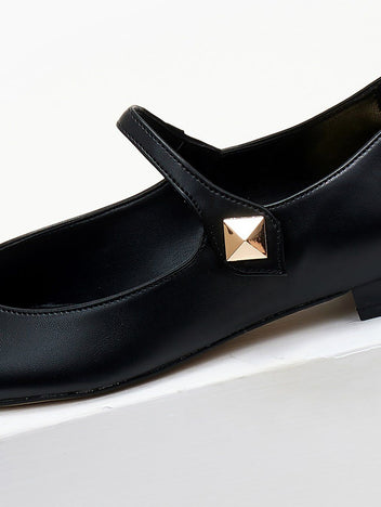 Μπαλαρίνες μυτερές Mary Janes TFP - Μαύρο - thefashionproject.gr - TFP