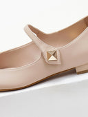 Μπαλαρίνες μυτερές Mary Janes TFP - Nude - thefashionproject.gr - TFP