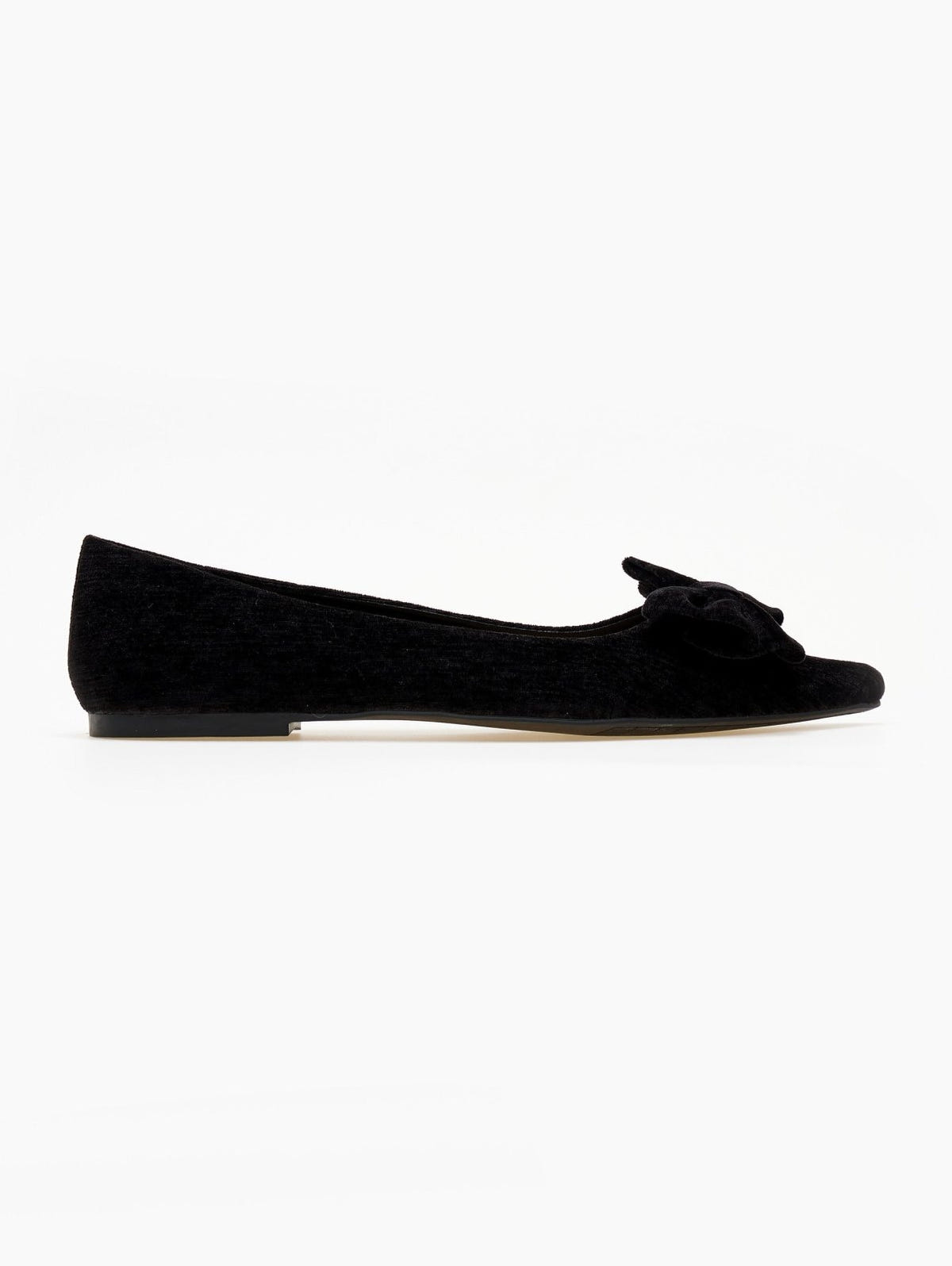 Μπαλαρίνες μυτερές με φιογκάκι - Μαύρο - thefashionproject.gr - Bellamica