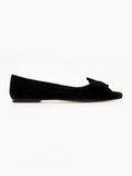 Μπαλαρίνες μυτερές με φιογκάκι - Μαύρο - thefashionproject.gr - Bellamica