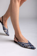 Μπαλαρίνες μυτερές με λάστιχο CORINA - Μπλε - thefashionproject.gr - CORINA