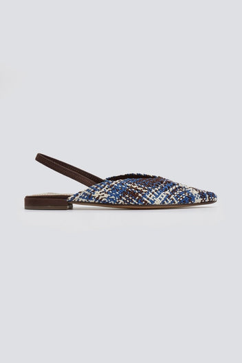 Μπαλαρίνες μυτερές με λάστιχο CORINA - Μπλε - thefashionproject.gr - CORINA