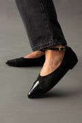 Μπαλαρίνες μυτερές με μπαρέτα Estil - Μαύρο - thefashionproject.gr - Estil
