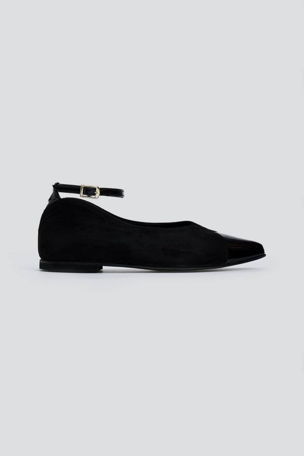 Μπαλαρίνες μυτερές με μπαρέτα Estil - Μαύρο - thefashionproject.gr - Estil
