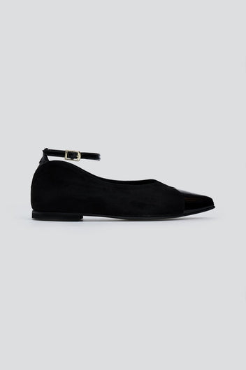 Μπαλαρίνες μυτερές με μπαρέτα Estil - Μαύρο - thefashionproject.gr - Estil