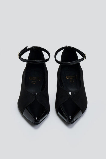 Μπαλαρίνες μυτερές με μπαρέτα Estil - Μαύρο - thefashionproject.gr - Estil
