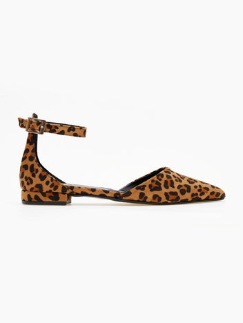 Μπαλαρίνες μυτερές με μπαρέτα TFP - Leopard - thefashionproject.gr - TFP