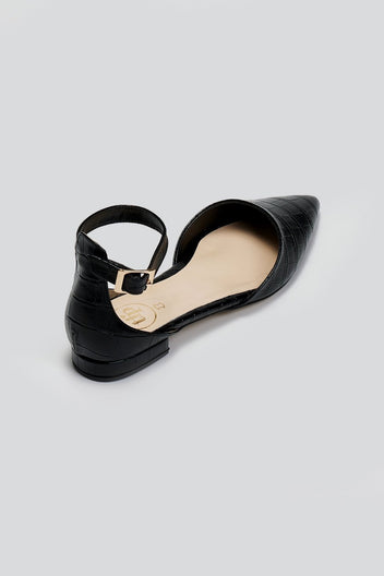 Μπαλαρίνες μυτερές με μπαρέτα TFP - Μαύρο - thefashionproject.gr - TFP