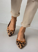Μπαλαρίνες μυτερές με οικολογικό ponyskin estil - Leopard - thefashionproject.gr - Estil